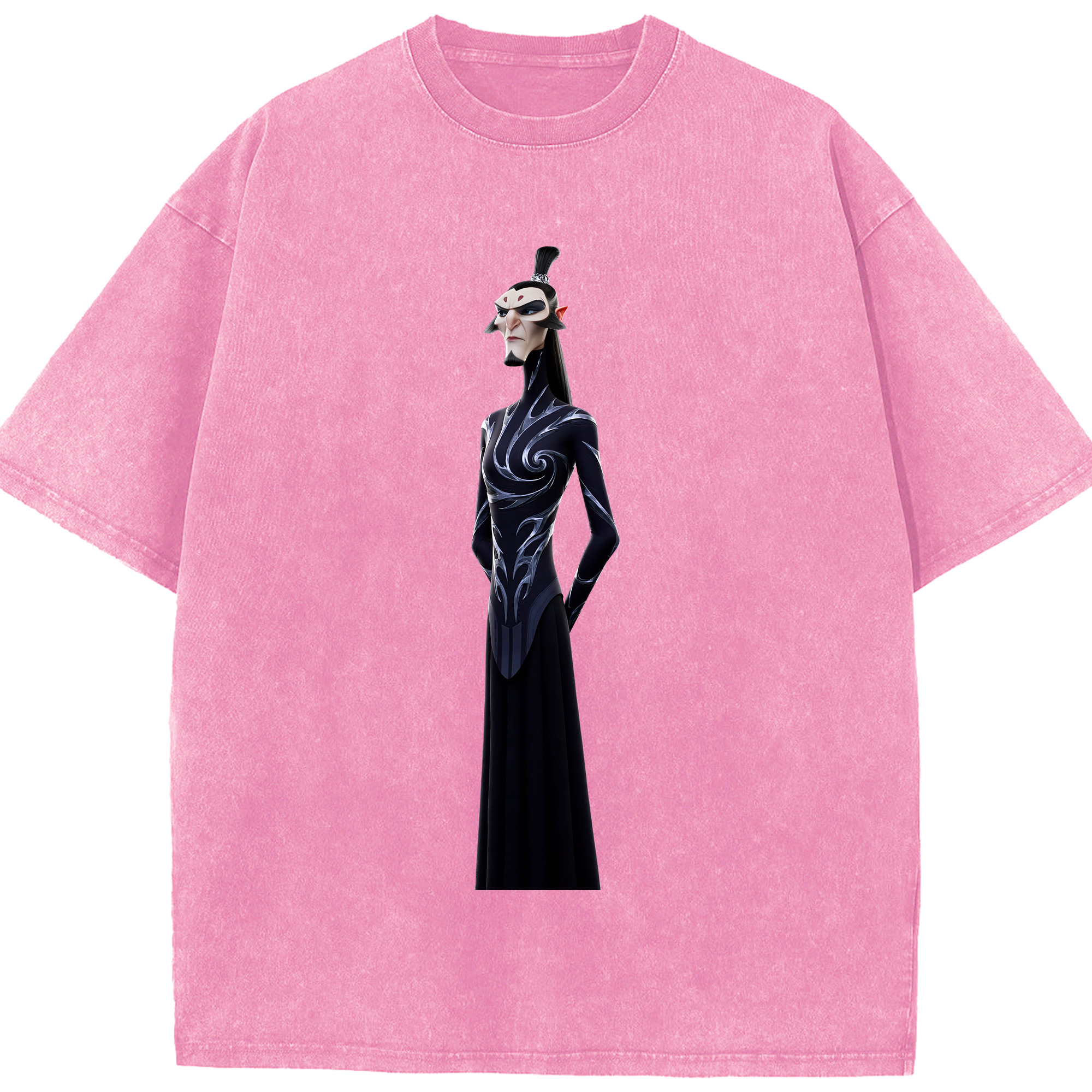 （画像用） Ne Zha 2 ナタ 魔童の大暴れ 綿100% ヴィンテージ風 半袖Tシャツ（フロントプリント）